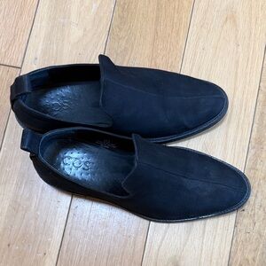 COS Black Men's Slip-On Leather Loafers
